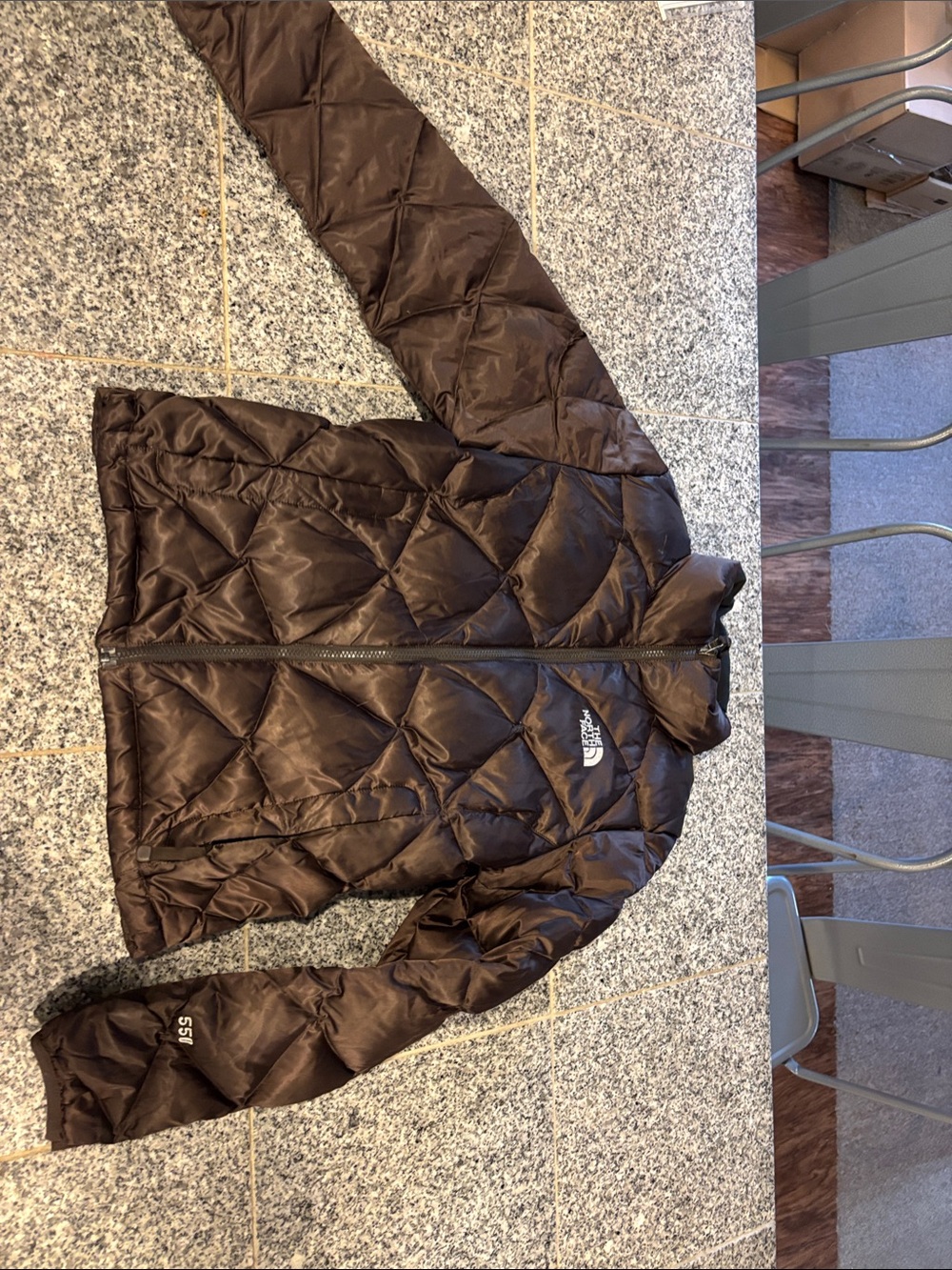 The North Face Brown Quilted Puffer Jacket